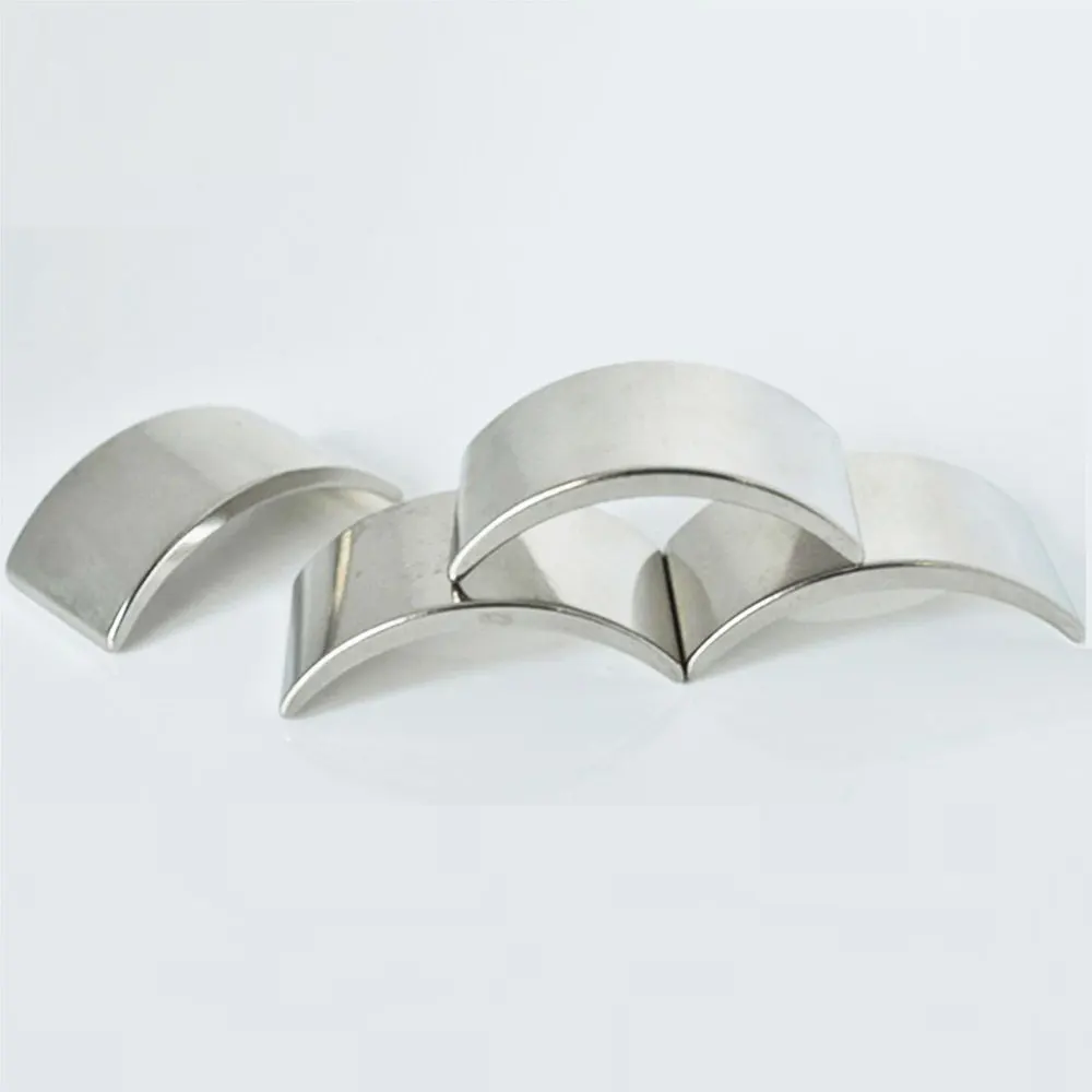 Zinc Zn Coating Arc Segment Sintered NdFeB Magnets for AC high speed motor