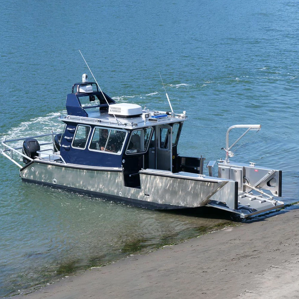 Kinocean 2024 High Quality Aluminum Boat Fashionable Center Cabin Console Fishing Working Boat Outboard River Landing Craft