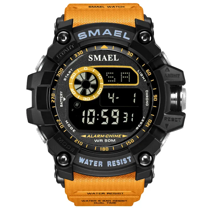 
2020 Smael 8010 dual analog digital watch cold light Relogio blue light LED light up sports digital watch for man 