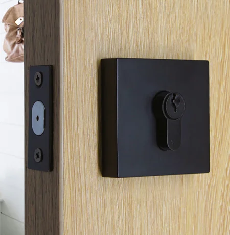 Matt Black Square zinc alloy heavy duty  Deadbolt door gate locks