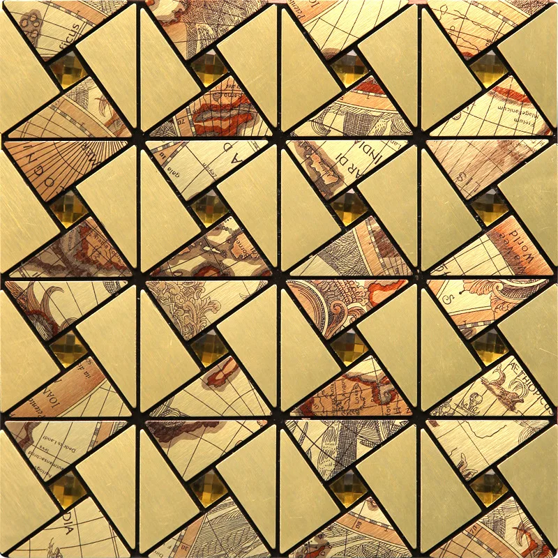 Self-adhesive aluminum plastic  panel mosaic wall sticker peel and stick tile