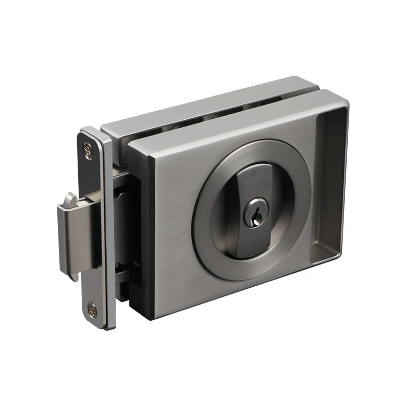 Pocket Square Aluminum Door Handle Lock Set Bedroom Privacy  Cavity Sliding Glass Door Lock Wholesale