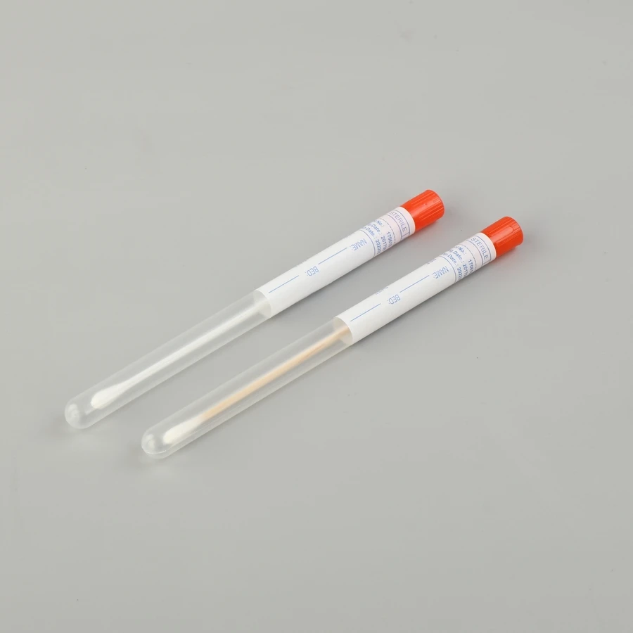 STAINLESS STEEL APPLICATOR dacron transport sample sterile flocked cotton swab test sticks