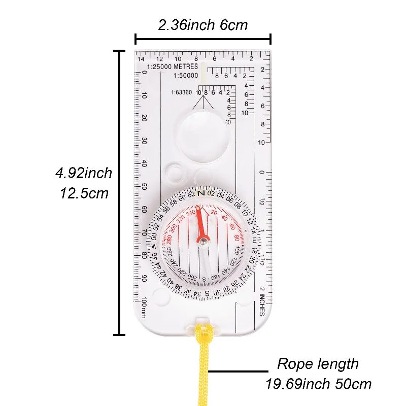 Hot Selling High Accuracy Map Scale Compass Professional Geological Compass For Travel