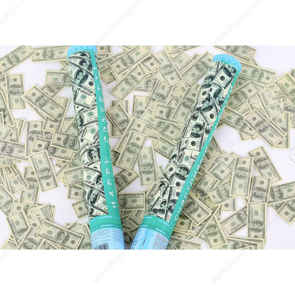 Handheld Custom Paper Shooter Confetti Cannon Popper Money Confetti Celebrating Weddings Christmas New Year Halloween Diwali