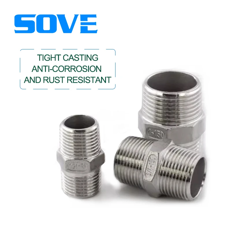 2024 new products 316 stainless steel male thread pneumatic parts kits hexagonal outer tooth inner joint to wire