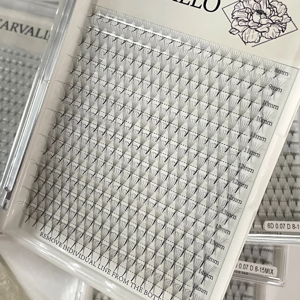 Pbt Material Fans Lashes Extension Luxury Lash Premade Fans Soft Natural Mix Length Super Root Premade Lashextensions