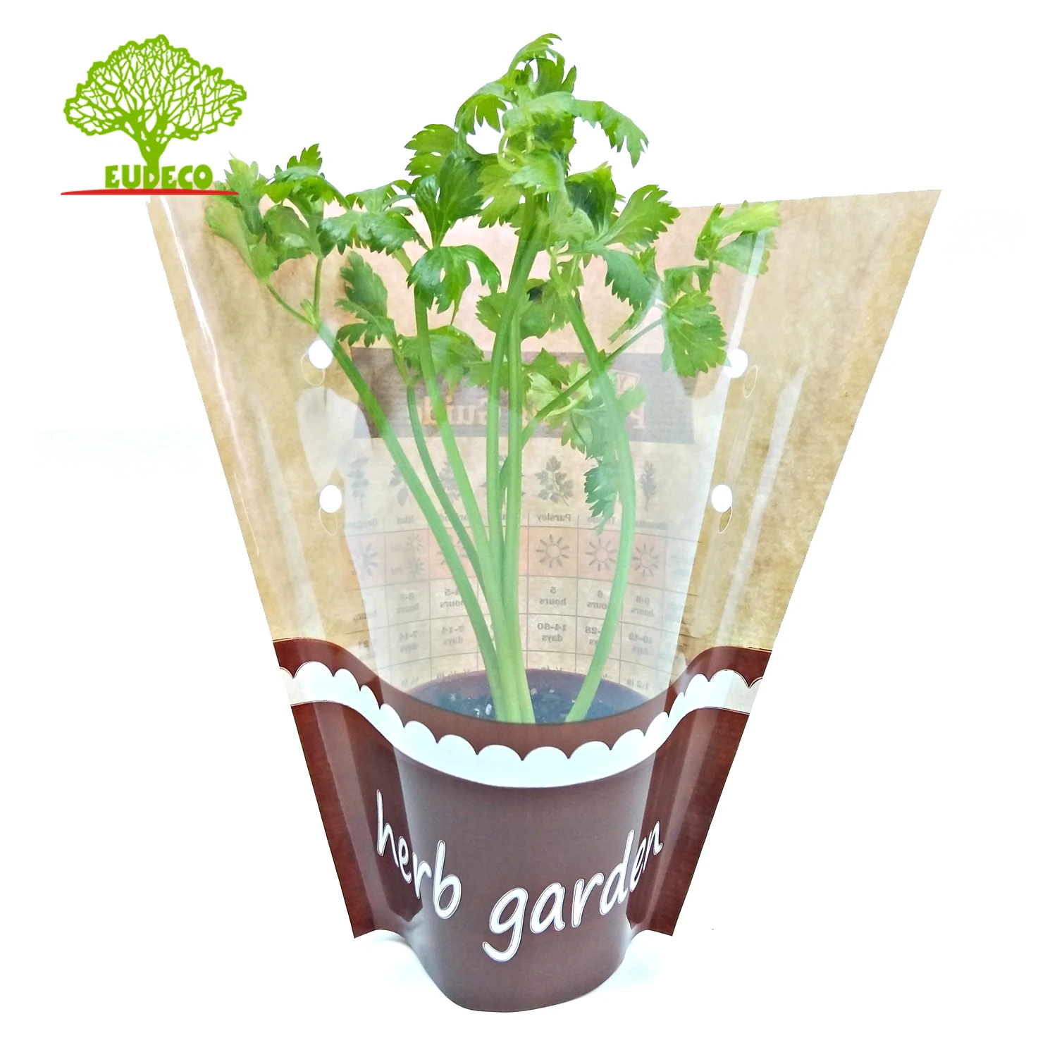 Bopp + Kraft Paper Sleeve Y Shape Sleeve Fresh Flower Herb Plant Produce Wrapping Sleeve