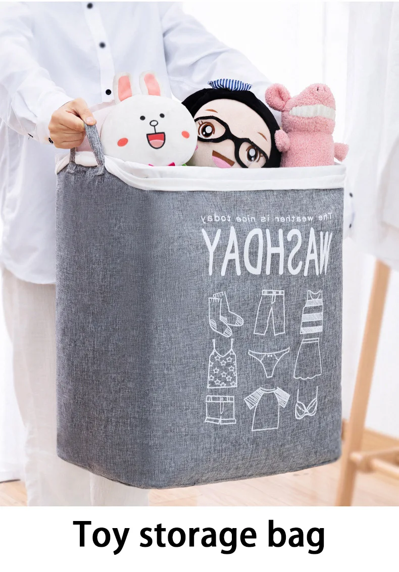 100l Giant Capacity Cotton Linen Drawstring Bedroom Laundry Wardrobe Organizer Closet Storage Bag