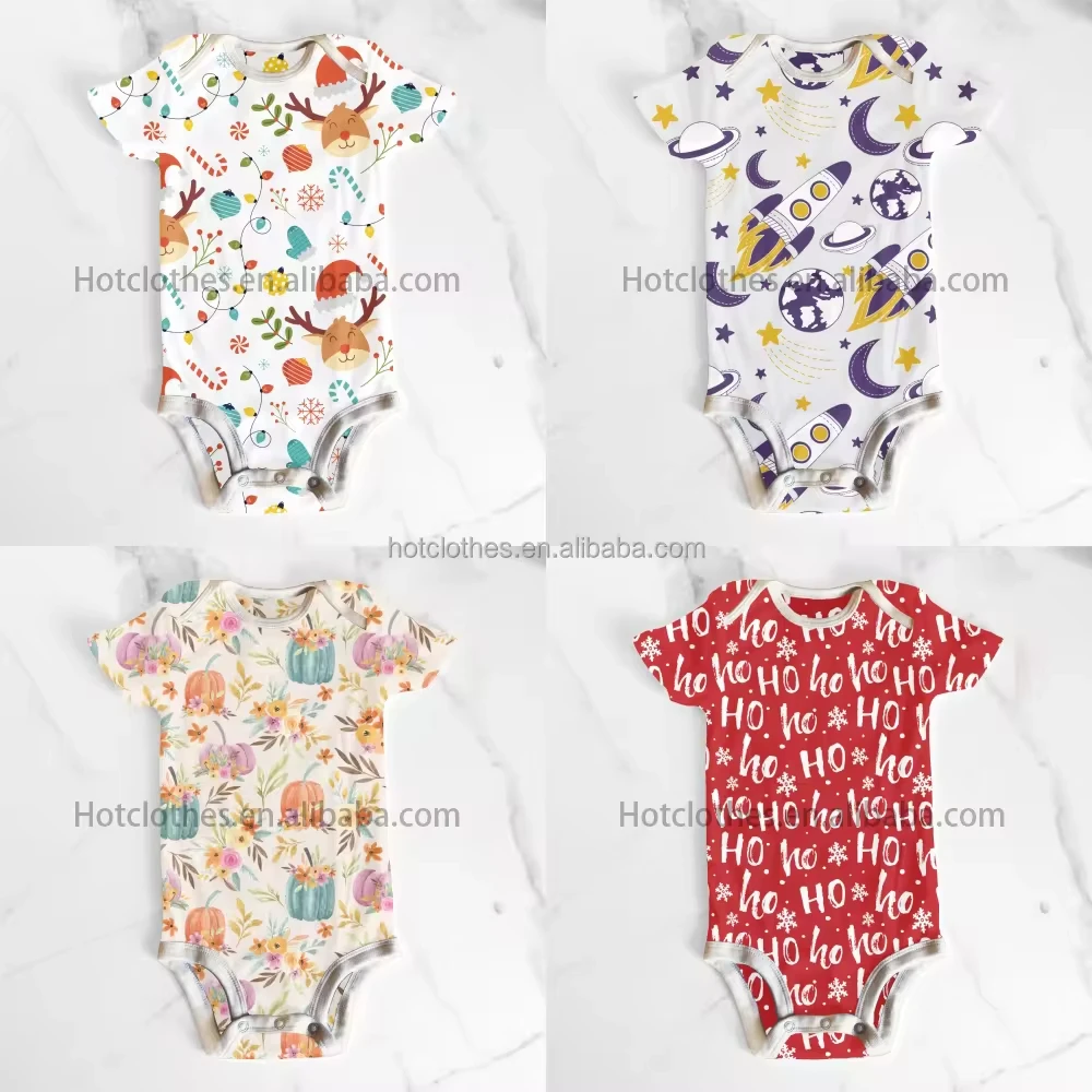 Wholesale Custom Bamboo Spandex Blend Onesie Baby Sleepers Bamboo Bamboo Fiber Pajamas Sleepwear Rompers