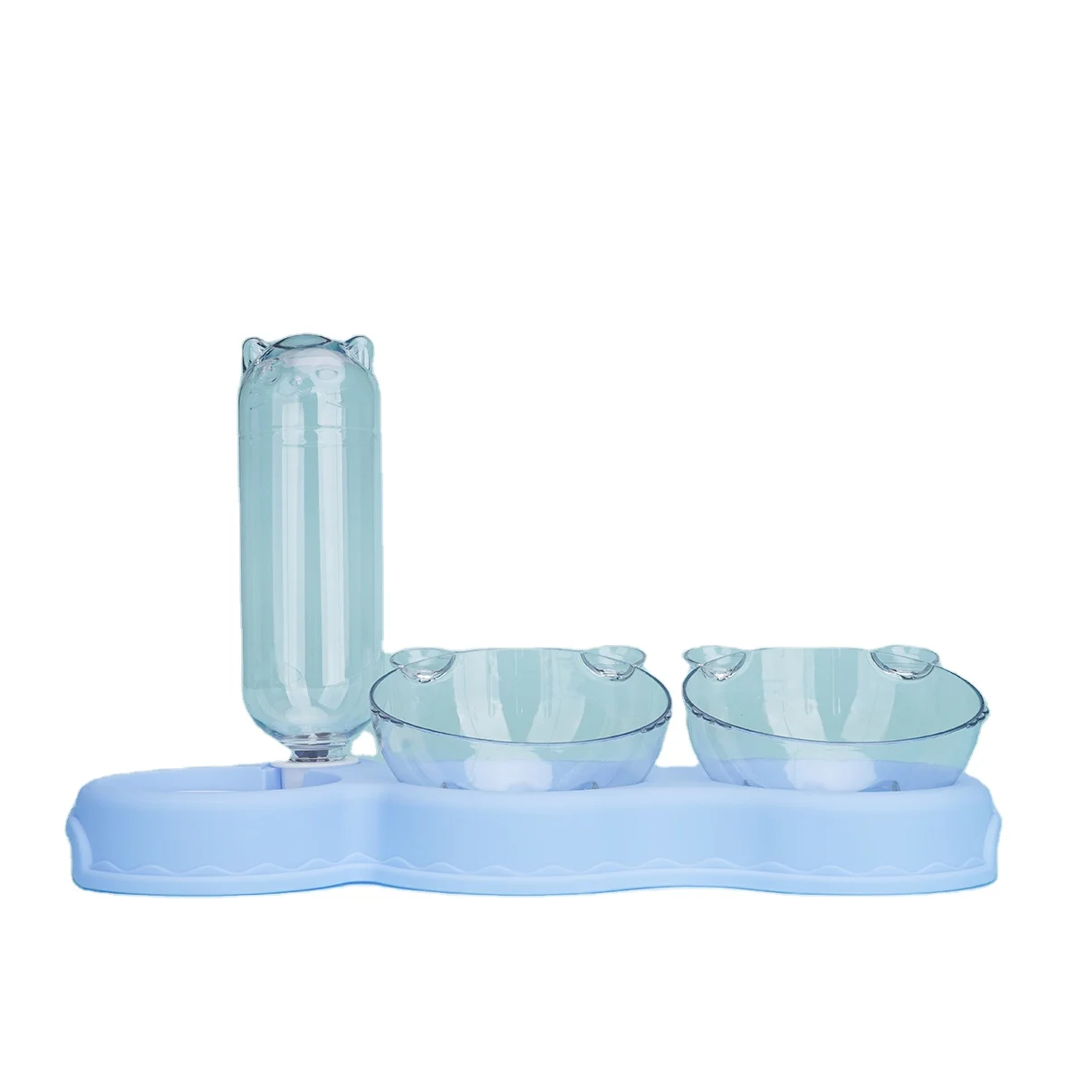 Pet Supplies Anti Slip 3 in 1 Cat Dog Bowl Pet Feeder Food Water Automatic Drinking Bottle Fountain pet water Dispenser