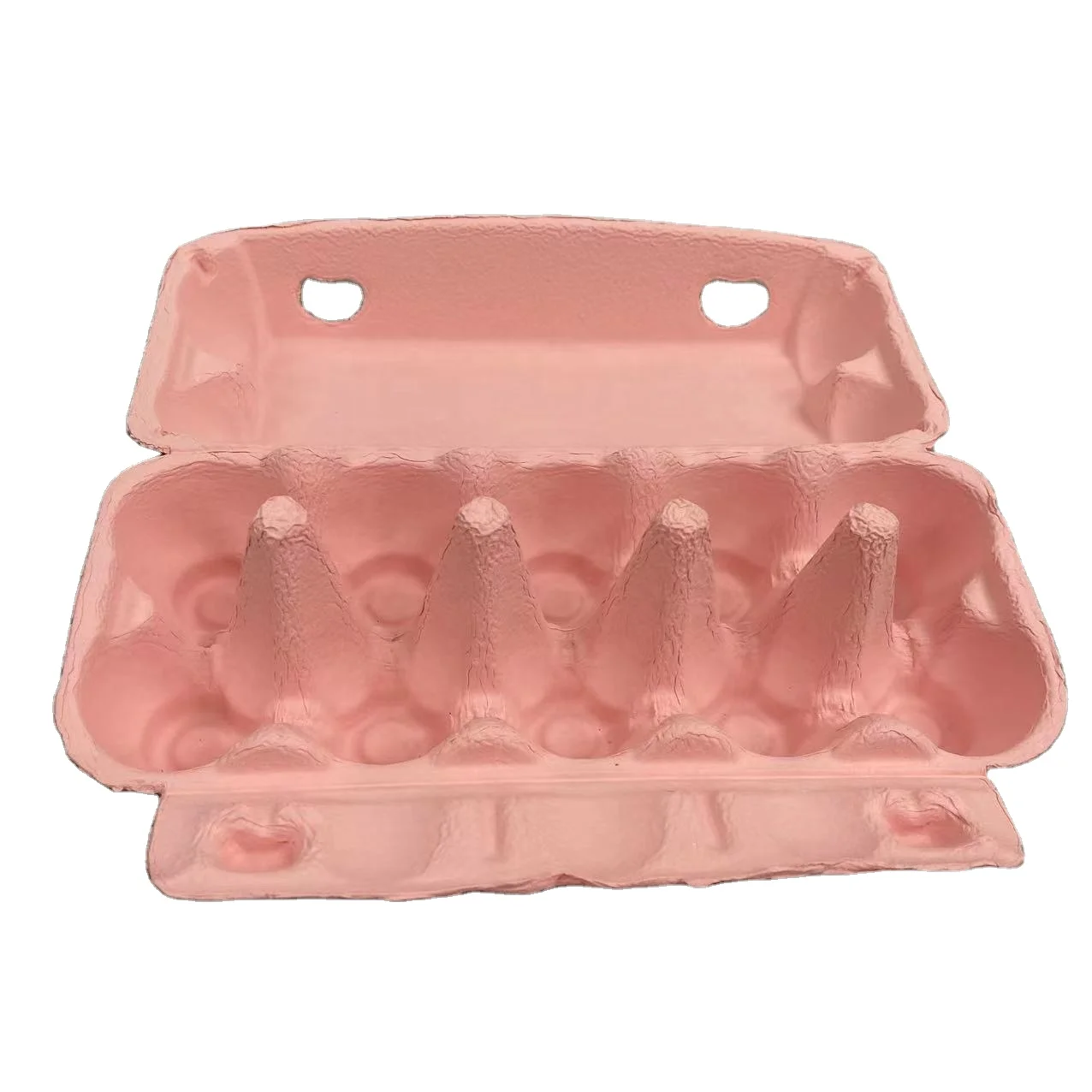 Customizable colorBiodegradable Egg Tray Carton Surcane Bagasse Pulp Egg Storage Box Family Use Paper Packaging Custom Egg Tray