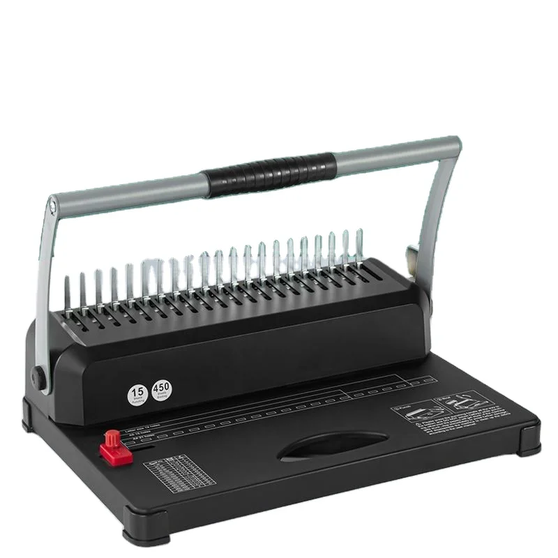 Factory Direct Sale 350 Sheets A4 Manual Binding Machine 21-Hole Plastic Comb Wire Binding Equipment