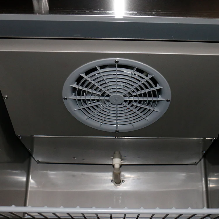 Commercial hotel kitchen equipment Stainless steel two big glass door upright freezer Refrigerator freezer fridge