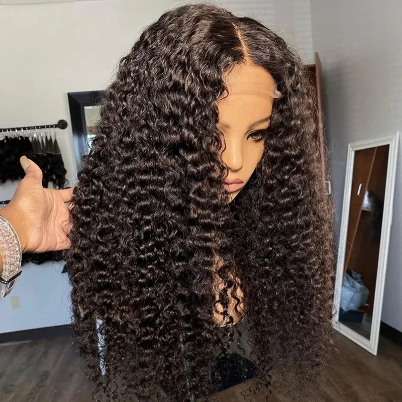 180% 13x6 Deep Wave Lace Front Wig 30in Raw Indian Loose Deep Wave Wig 40 Inch Curly Deep Wave Hd Lace Frontal Human Hair Wig