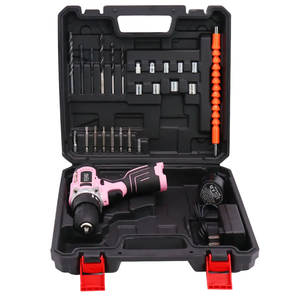 12V Rechargeable Lithium Battery Power Screw drivers Cordless Drill Home Multifunctional Impact Drill Electric Screwdriver Set