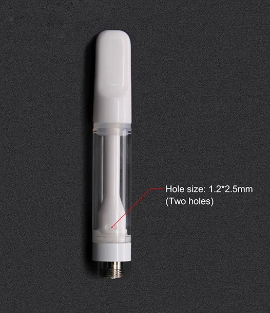 510 Thread Glass Tank No Leakage Cbd Cartridge Vaporizer White 1ml All Ceramic Vape Carts