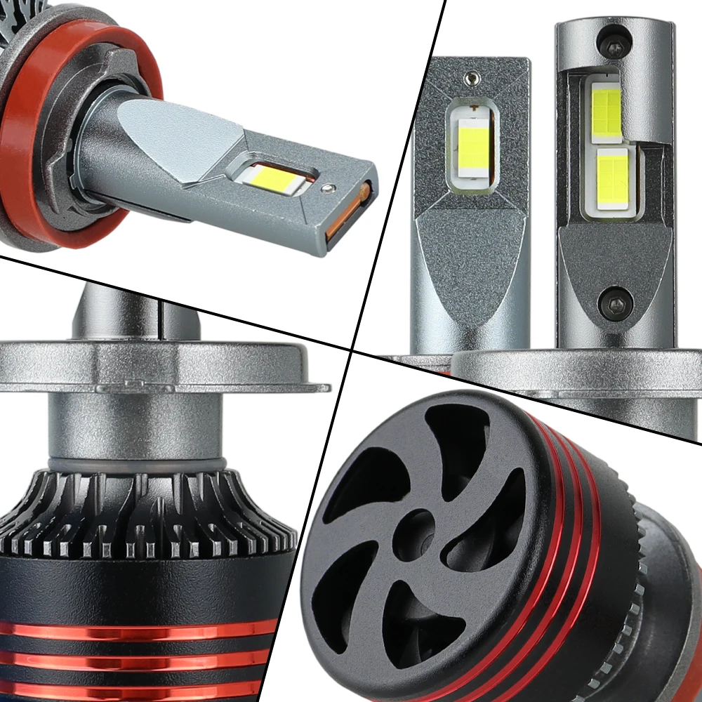 JHS car accessories M8 Pro led headlight 150w high low beam H7 H4 H11 9006 9005 6000k for universal car