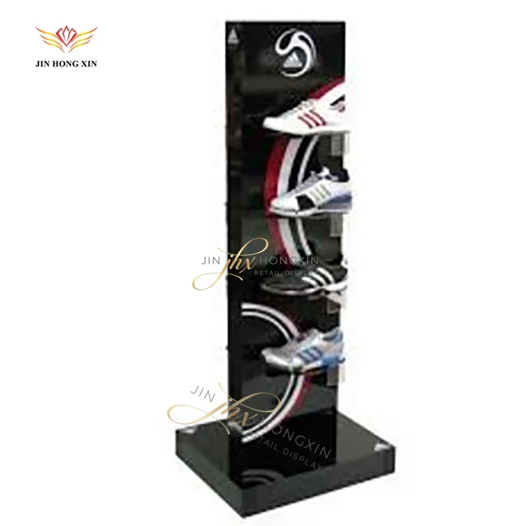 commercial shoes store equipment shoe display case wall mounted sport shoe display furniture shelf design for sale