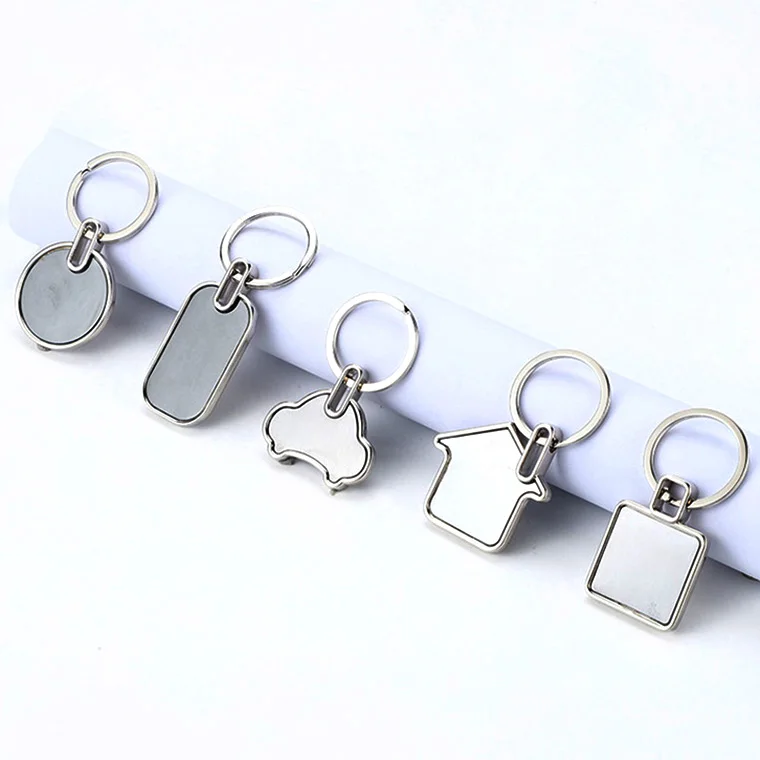Key Holders For Branding Guangzhou House Personalised Keychain Anahtarlik Accessories Stainless Steel Blank Metal Key Chain