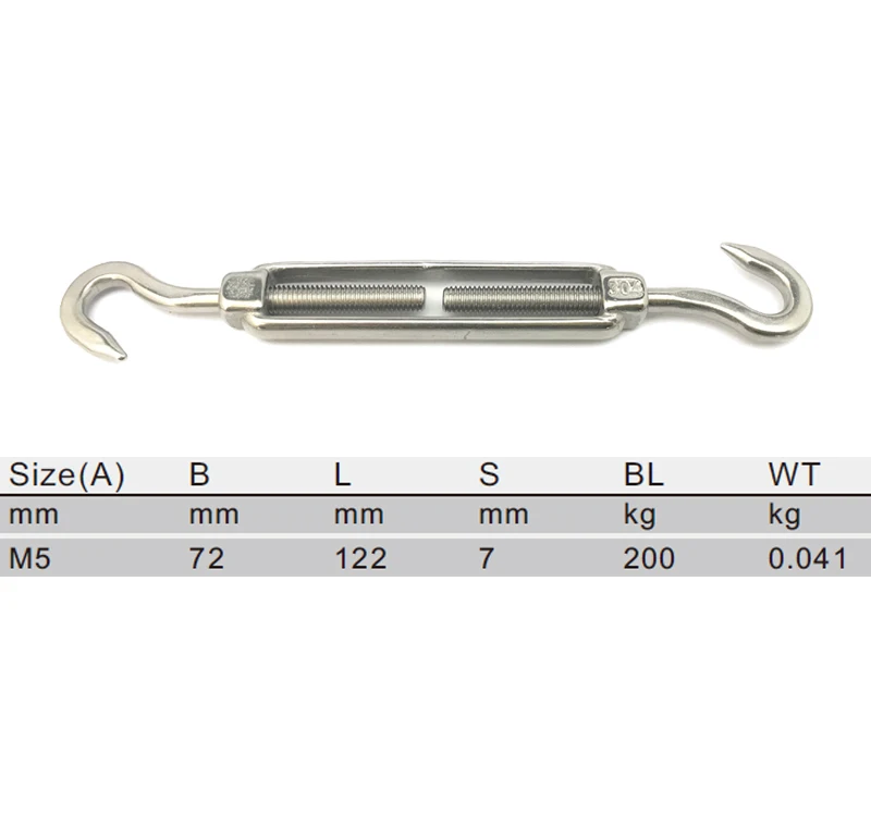 304 Stainless Steel Sun Shade Sail Hardware Fixing Kit For UV Block Fabric Patio Patio Shade Sail