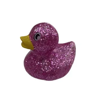 wholesale Promotional Rubber Glitter Duck Bath Toys Soft Rubber Duck Bath Toy for kids