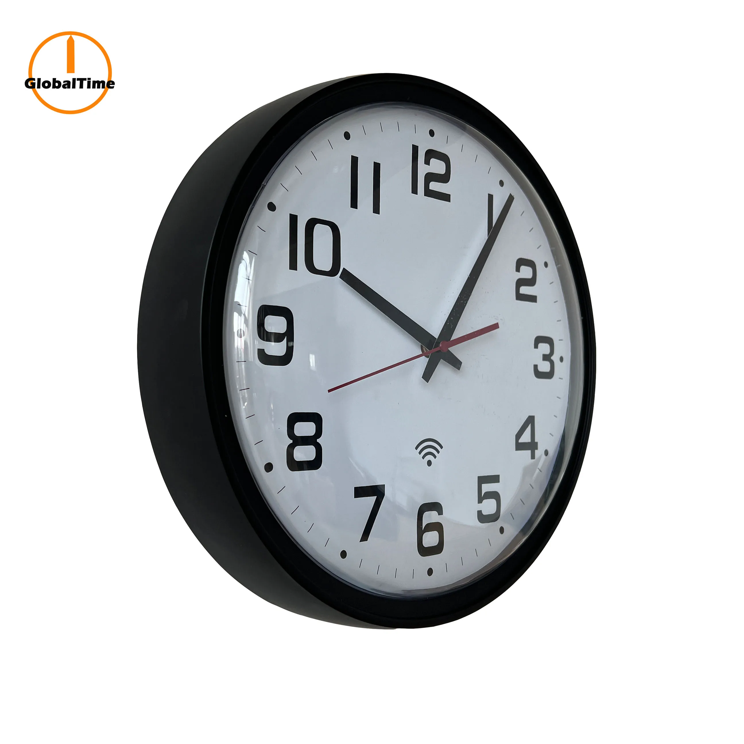 Wi-Fi Analog Clock, Round Surface, with a Silent Sweeping Second Hand, Automatic Daylight Saving Time Change
