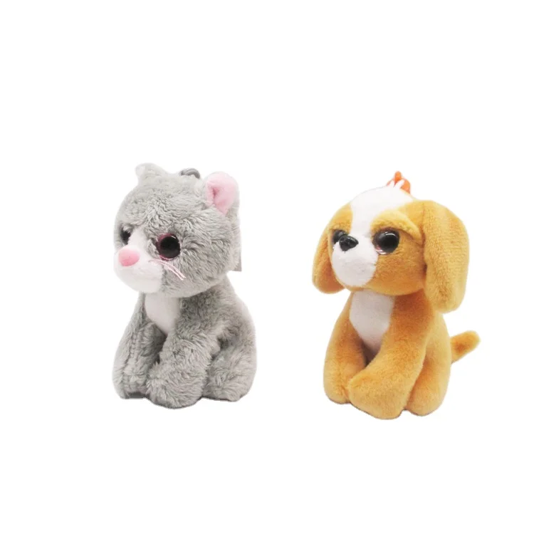 Животное плюшевая кошка собака игрушка животных плюшевый брелок