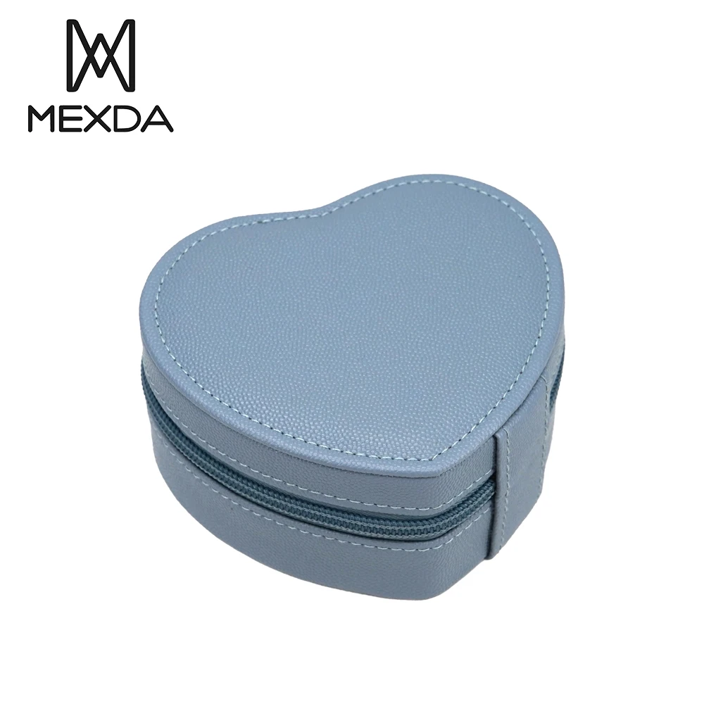 Mexda Custom Luxury Ring Earring Necklace Bracelet Diamond Boxes Mini Jewelry Multifunction Mirror Heart Jewellery Box