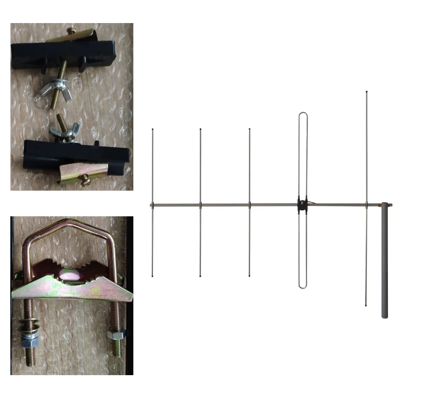 10 Elements Outdoor Yagi Antenna 9dBi VHF 136 - 174 MHz Yagi Directional Yagi Base Antenna for GMRS Amateur Radio Satellite