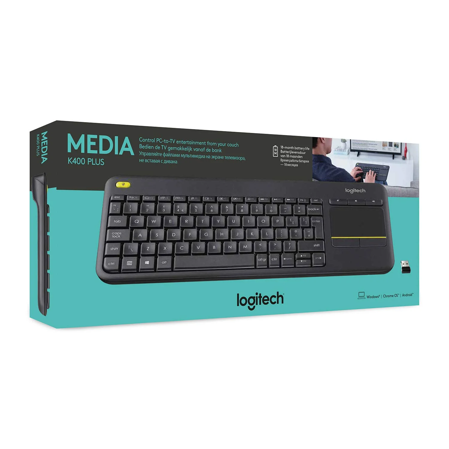 В наличии оригинальная беспроводная клавиатура Logitech K400 Plus