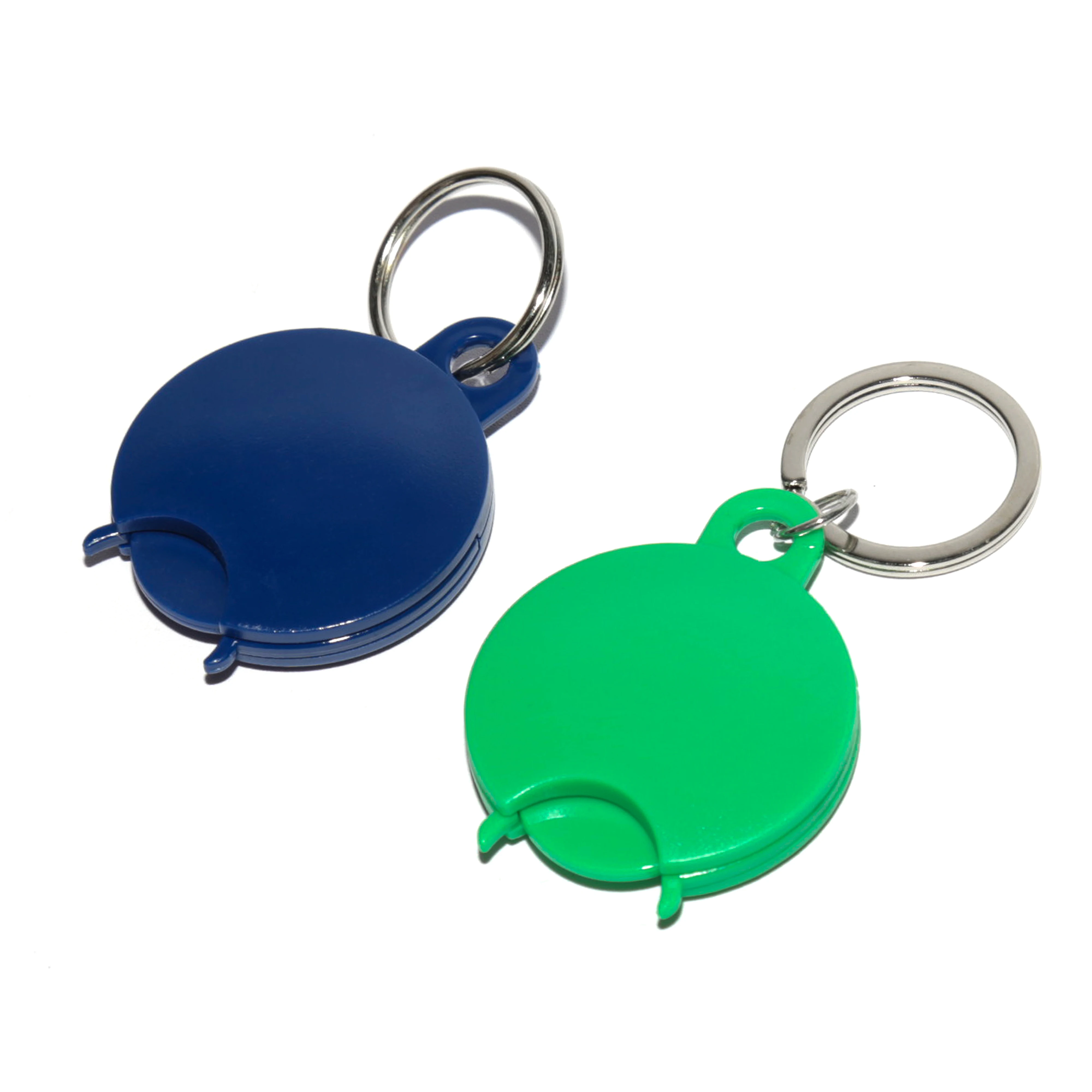 Coin Holder Plastic Keychain with Split Ring, Brand Souvenir for Exhibition, Cheap Key Chain