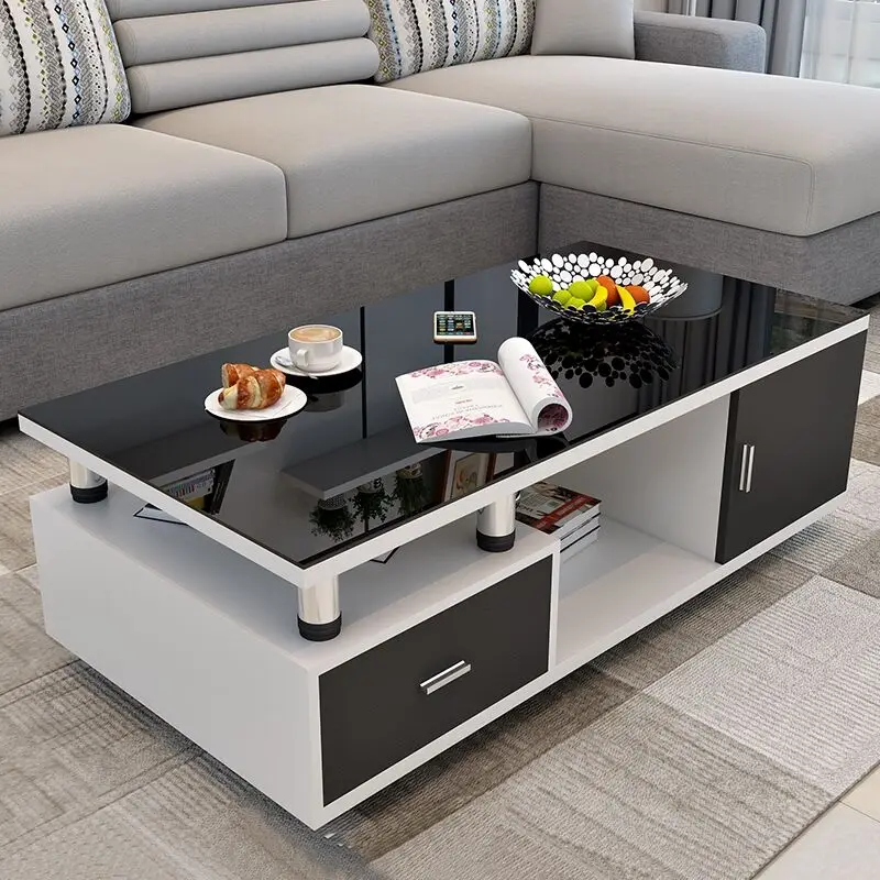 Chinese Factory Home MDF Living Room Nesting Coffee Table Chrome Tea Table