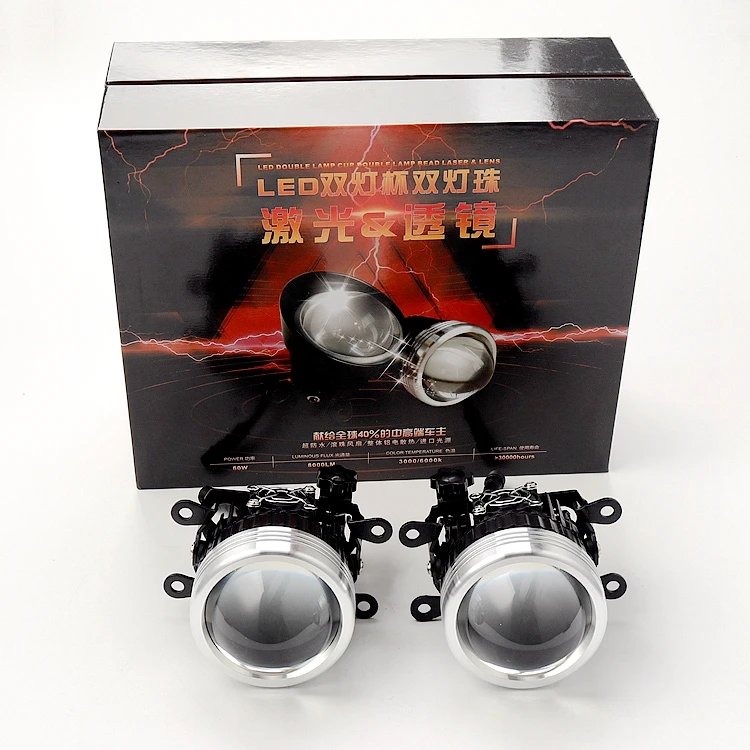 CQL 3inch 3000k 6000k iph projector fog lamp Bi Led Fog Light projector Lens for Toyota corolla honda accord cruze camry