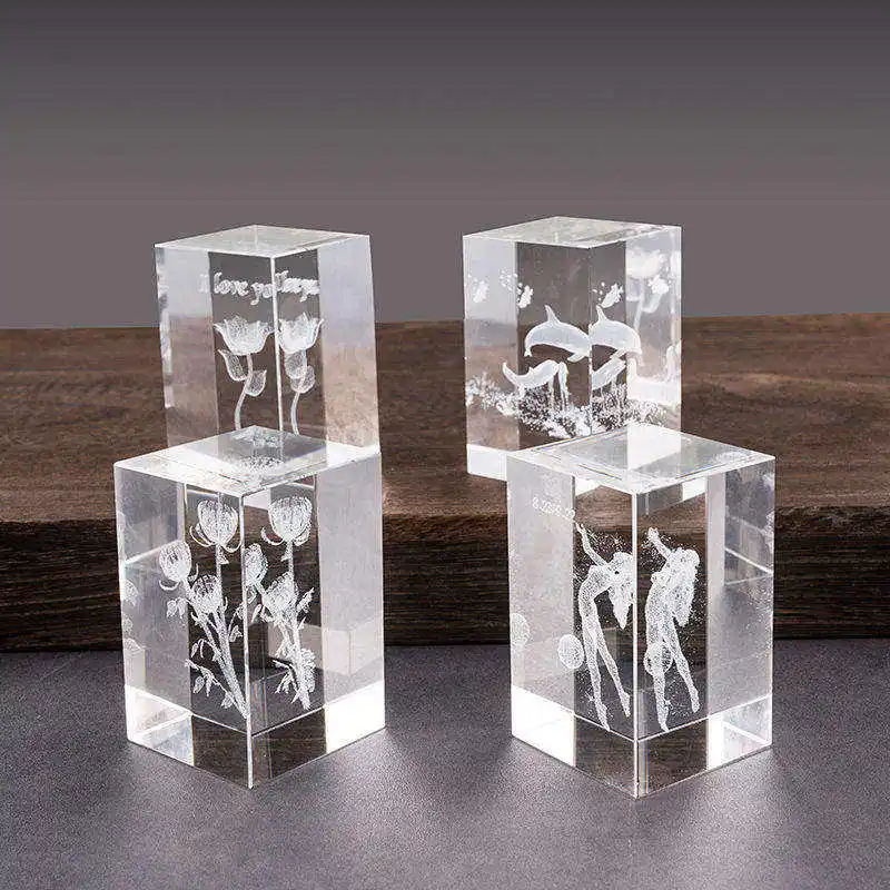 Honor of crystal Factory Wholesale K9 Crystal Glass Blank 3d Laser Engraving Crystal Block Cube