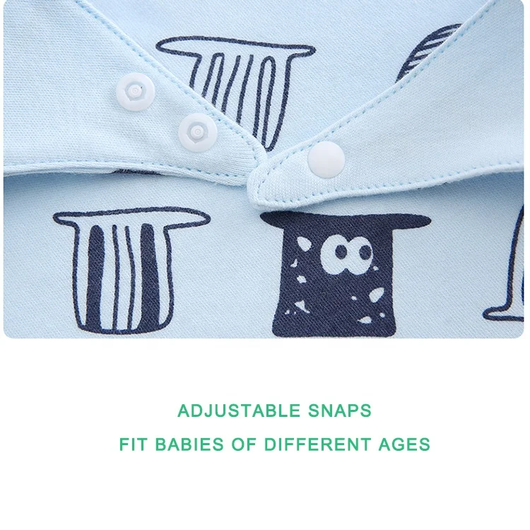 Adjustable 100% Organic Cotton 5 packs Absorbent baby bandana drool bibs Infant Toddler Baby Bibs triangle towel