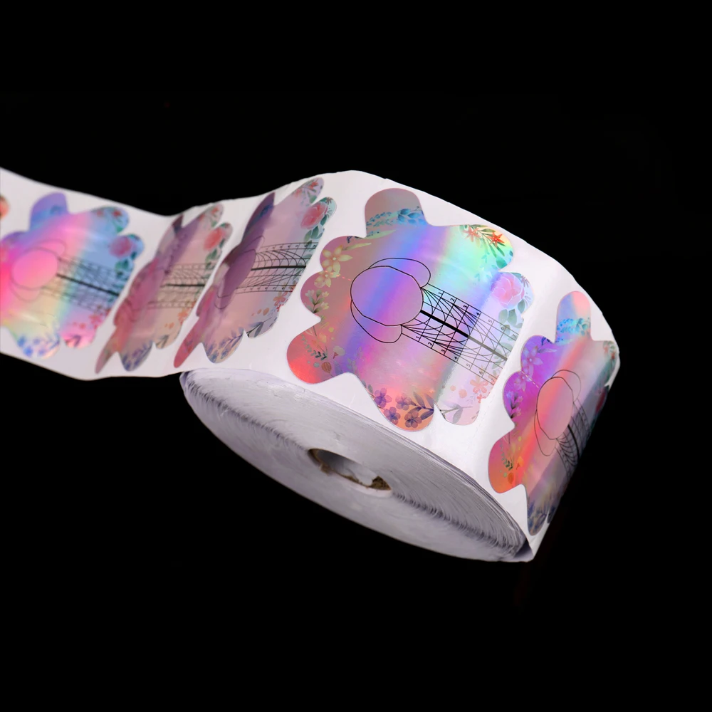 300pcs Rolls reusable aluminium gel nail form roll paper private label nail forms