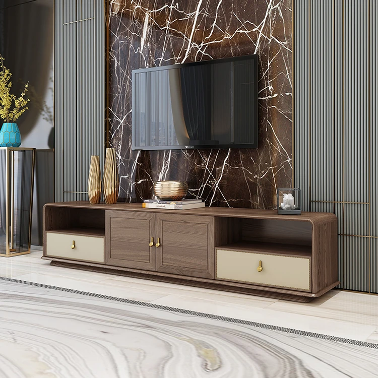 China Factory Wholesale Nordic Modern Stand Solid Wood Tv Cabinet