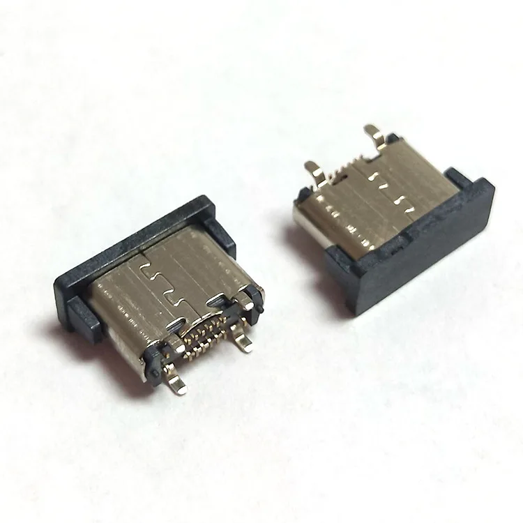 180 degree Smt 16Pin B Typec Female Typec Usb Smd vertical Charging Port Connector For Mobile Phone Micro Charging Pin