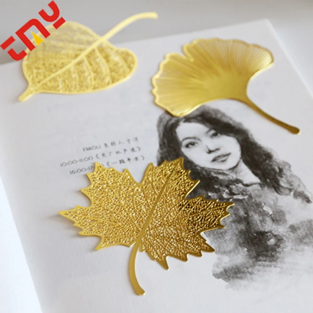 Chinese Wholesale Personalized Custom Gold Promotional Metal Bookmarks For Books With Tassels
