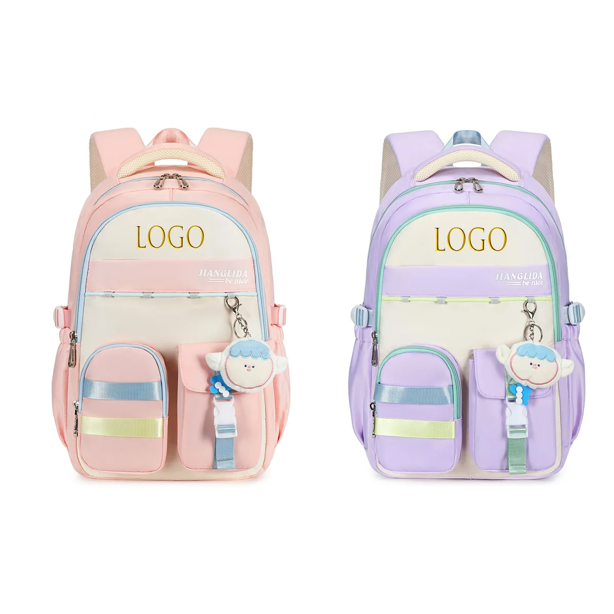 Custom Logo Waterproof Travel Multi Functional School Backpack Korean Style Students Backpack Roomy pockets shoulder backpack