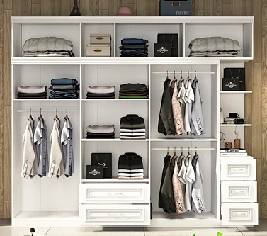 Шкаф в европейском французском пасторальном стиле для спальни четырехдверный трехдверный двухсторонний шкаф большой