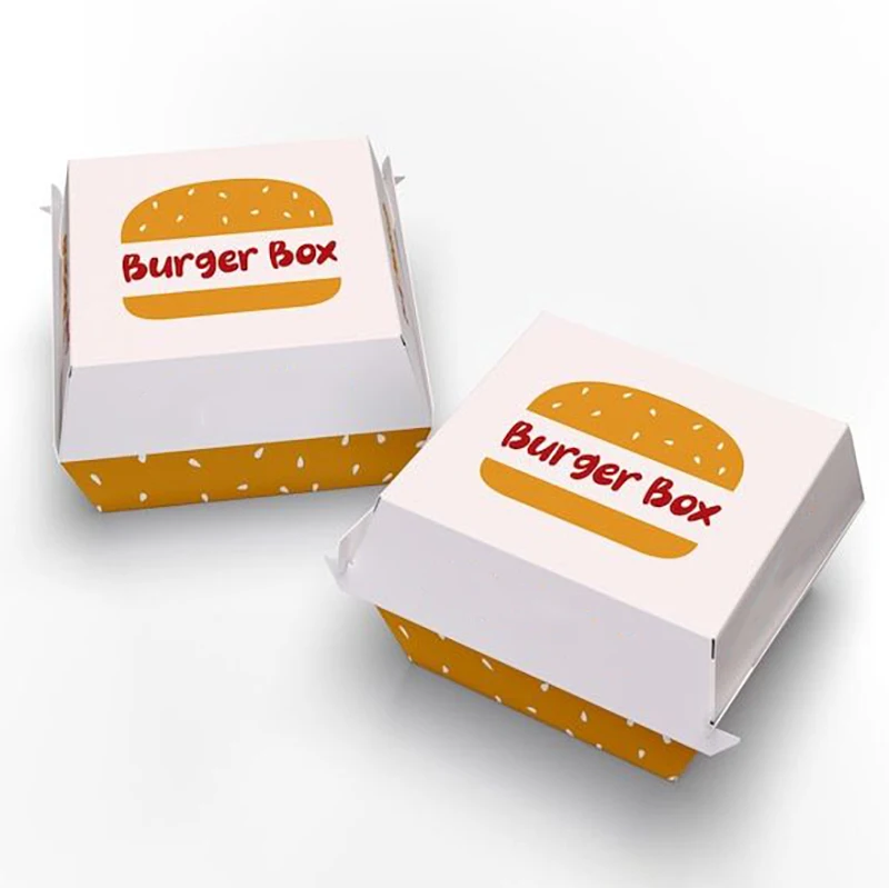 LOKYO Takeaway disposable custom sandwich fried chicken hamburger burger fast food packaging paper box