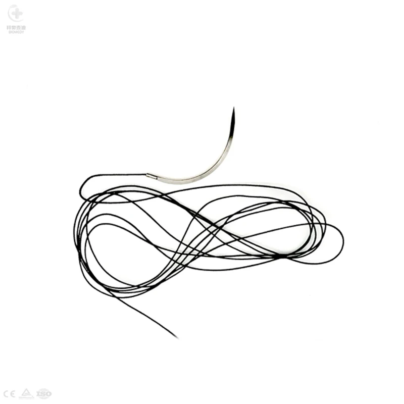 Disposable Surgical Black Braided Silk Suture