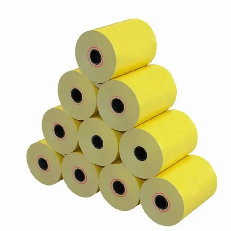 colored thermal paper roll  yellow pink 80mm width