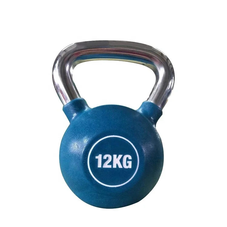 Chromed Handle PU Coated Weightlifting Kettlebell