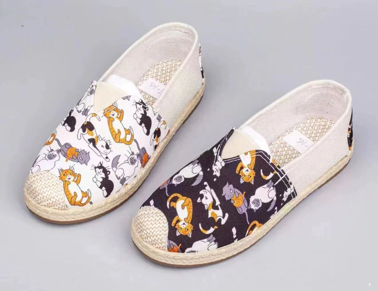 Fashion Women Printing Shoes Breathable Slip On Classic Casual Walking Sneakers for Ladies