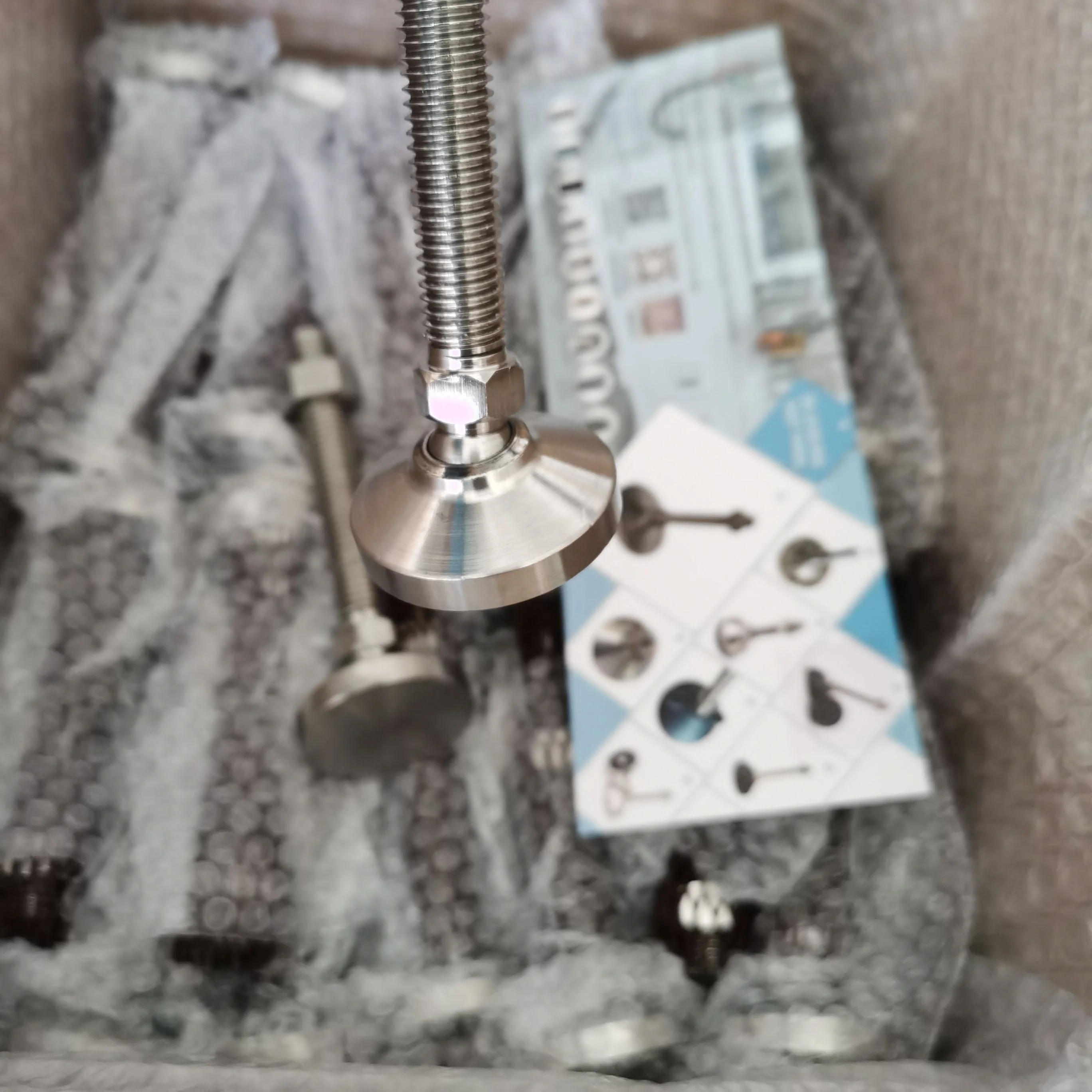 Qingdao ZR Customized sizes Heavy duty stainless steel 304 metal foot swivel screw adjustable leveling mount adjustable feet