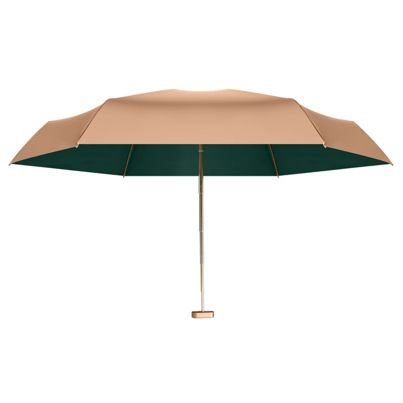 Mini 6-Bone 5-Fold Manual Durable Metal Pocket Umbrella Anti-UV Small Umbrella High Plastic Fashion Business Travel Gift