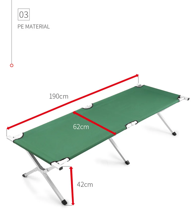 Custom Aluminum 600D Oxford Portable Outdoor Travel Garden Camping Tent Bed Single Person Luxury Folding Bed